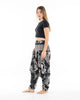 Unisex Hill Tribe Koi Fish Print Harem Pants in Black