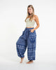 Unisex Hill Tribe Cotton Elephant Pants in Blue