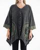 Unisex Spiral Stonewashed Tunic Top in Black