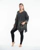Unisex Spiral Stonewashed Tunic Top in Black