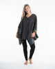 Unisex Patchwork Stonewashed Tunic Top in Black