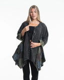 Wholesale Unisex Patchwork Stonewashed Tunic Top in Black - $22.00