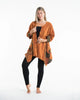 Unisex Patchwork Stonewashed Tunic Top in Orange