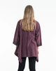 Unisex Patchwork Stonewashed Tunic Top in Purple
