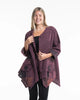Unisex Patchwork Stonewashed Tunic Top in Purple