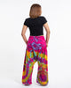 Unisex Tie Dye Cotton Harem Pants in Pink