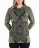 Sure Design Unisex Sacred Geometry Mandala Hoodie Green