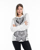 Sure Design Unisex Sacred Geometry Mandala Hoodie White