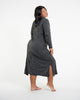Sure Design Womens Tree Of Life Long Sleeve Hoodie Dress Black L/XL