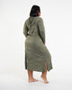 Sure Design Womens Tree Of Life Long Sleeve Hoodie Dress Green L/XL