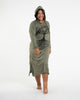 Sure Design Womens Tree Of Life Long Sleeve Hoodie Dress Green L/XL