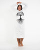 Sure Design Womens Tree Of Life Long Sleeve Hoodie Dress White L/XL