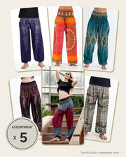 Assorted set of 5 Thai High Crotch Harem Pants BESTSELLER