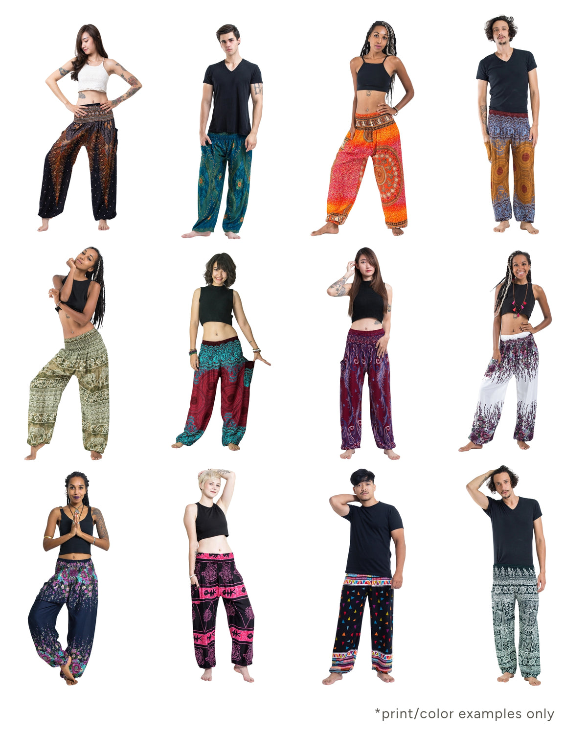 Assorted set of 5 Thai High Crotch Harem Pants BESTSELLER