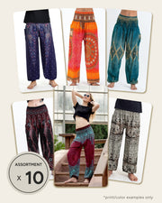 Assorted set of 10 Thai High Crotch Harem Pants BESTSELLER