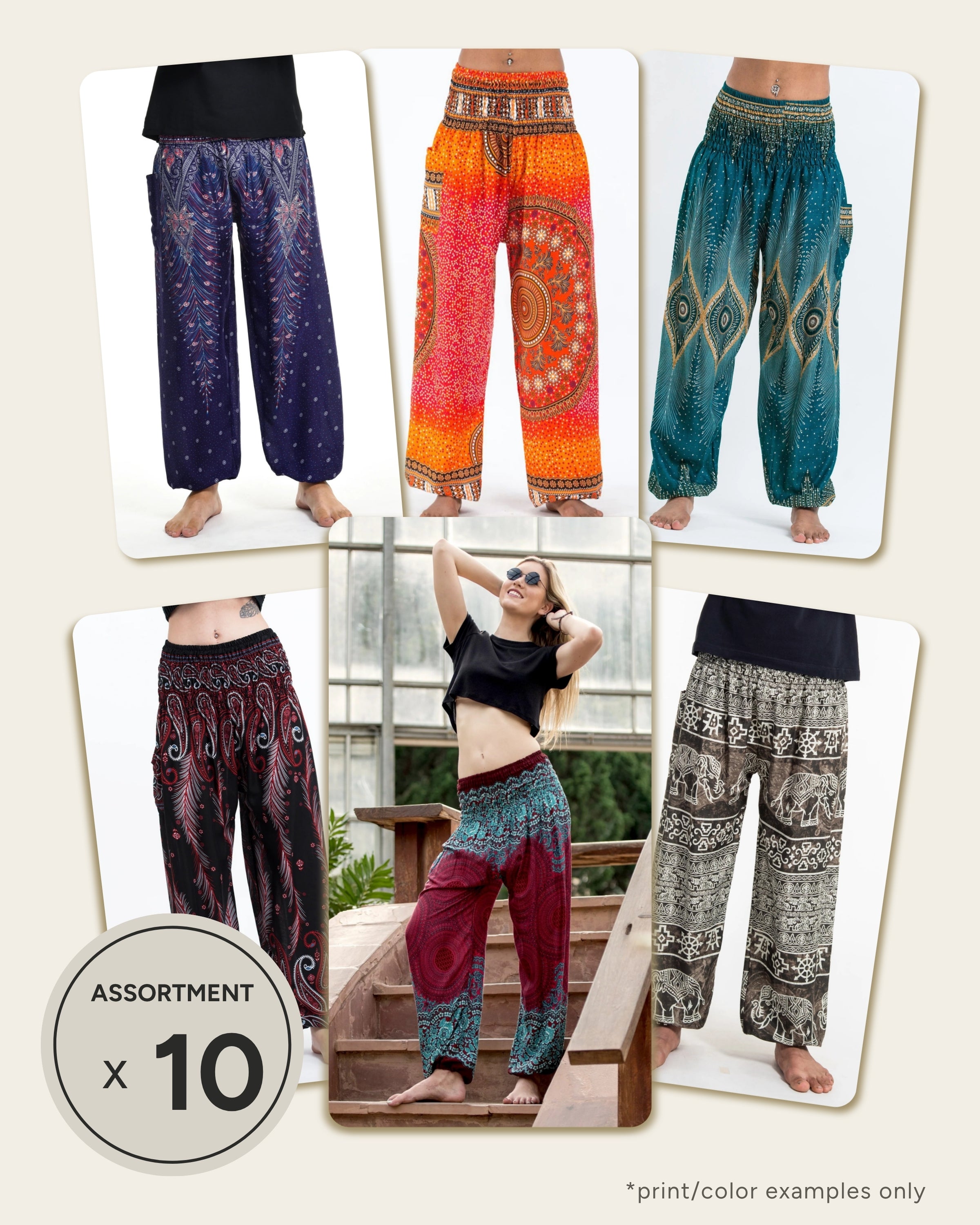 Assorted set of 10 Thai High Crotch Harem Pants BESTSELLER