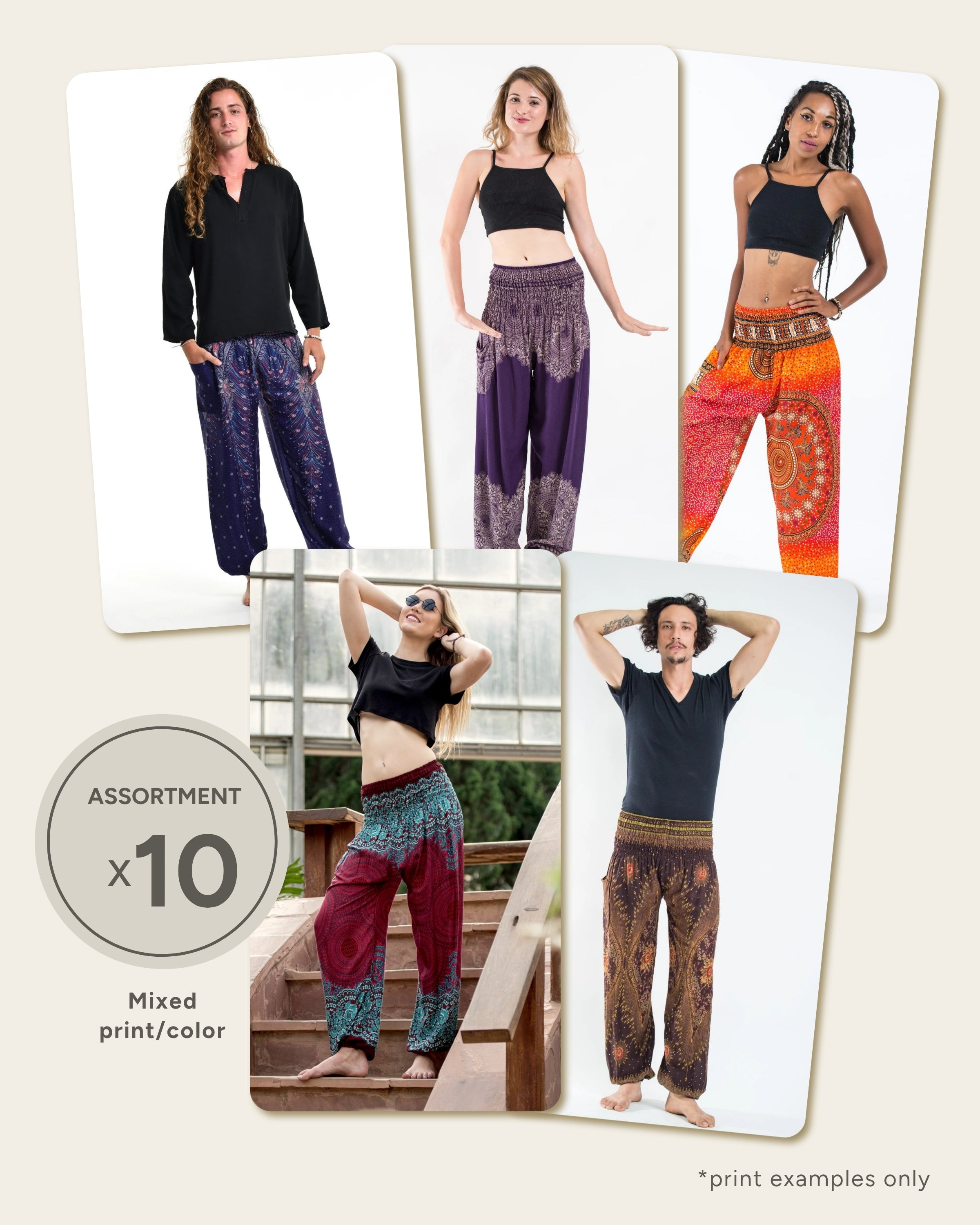 Assorted set of 10 Thai High Crotch Harem Pants BESTSELLER