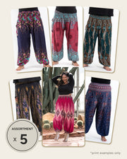 Assorted set of 5 Plus Size Thai High Crotch Harem Pants BESTSELLER