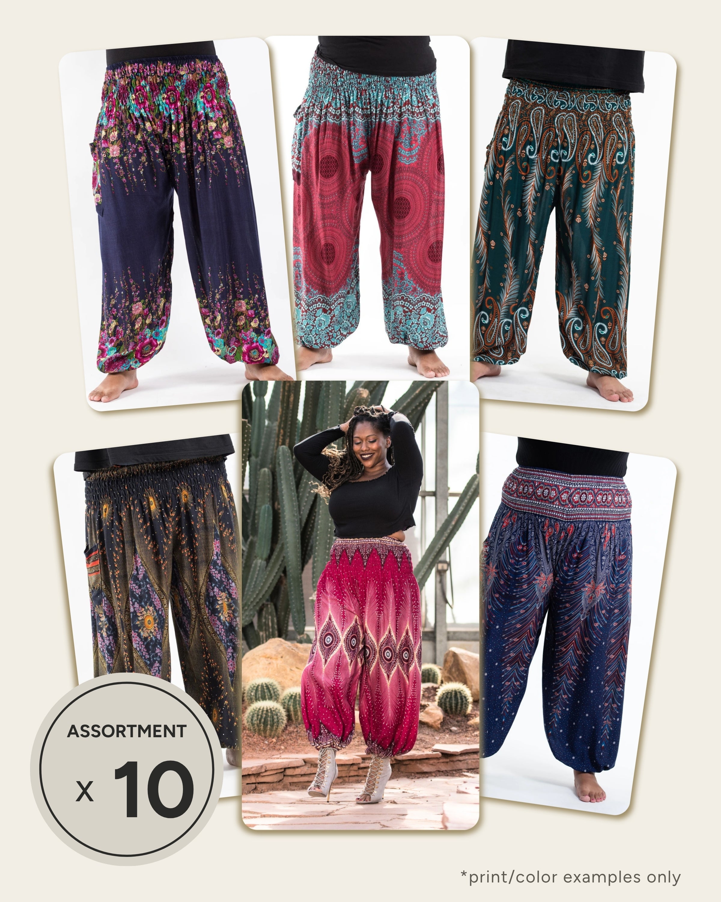Assorted set of 10 Plus Size Thai High Crotch Harem Pants BESTSELLER