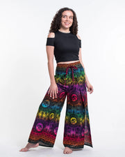 Rainbow Elephant Wrap Palazzo Style Elephant Pants in Purple