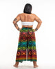 Plus Size Rainbow Elephant Wrap Palazzo Style Elephant Pants in Orange