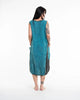 Colorblock Stonewash Tank Dress in Blue