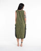 Colorblock Stonewash Tank Dress in Green