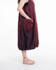 Colorblock Stonewash Tank Dress in Maroon