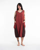 Colorblock Stonewash Tank Dress in Red
