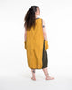 Colorblock Stonewash Tank Dress in Yellow