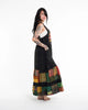 Patchwork Stonewash Overall Dress in Multi Black