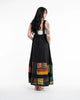 Patchwork Stonewash Overall Dress in Multi Black