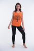 Super Soft Cotton Womens Tree Tank Top in Orange