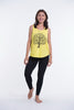 Super Soft Cotton Womens Tree Tank Top in Yellow