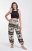 Unisex Eco-Friendly Elephant Harem Pants in Black and Cream