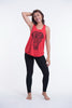 Super Soft Cotton Womens Regal Elephant Tank Top in Red