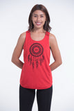 Wholesale Super Soft Cotton Womens Dreamcatcher Tank Top in Red - $6.00