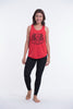 Super Soft Cotton Womens Tiger Tattoo Tank Top in Red