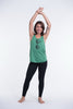 Super Soft Cotton Womens Sunglasses Tank Top in Green