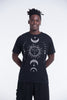 Unisex Sun Moon Cotton T-Shirt in Black