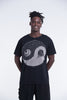 Unisex Yin Yang Cotton T-Shirt in Black