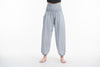 Solid Color Harem Pants in Gray