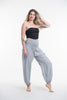 Solid Color Harem Pants in Gray