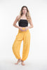 Solid Color Harem Pants in Yellow