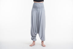 Solid Color 2-in-1 Jumpsuit Harem Pants in Gray