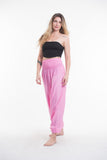 Wholesale Solid Color 2-in-1 Jumpsuit Harem Pants in Pink - $12.00