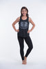 Super Soft Cotton Womens Tiger Tattoo Tank Top in Black