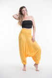Wholesale Solid Color 2-in-1 Jumpsuit Harem Pants in Yellow - $12.00