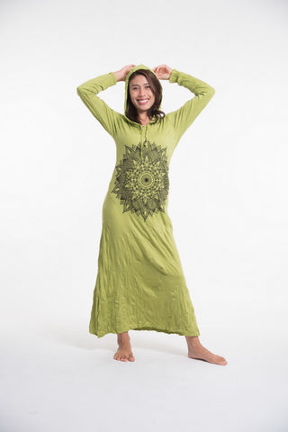 mandala design dress Cora Long Dress: Silk Gown with Sequins & Mandala Pattern XXL / Yellow