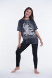 Wholesale Unisex Hanuman Tattoo Stone Washed, Stone Washed Fabric Cotton T-Shirt in Black - $10.00